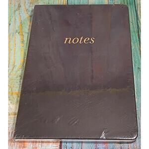Black Leather Notes Journal - Personalized with Name‎